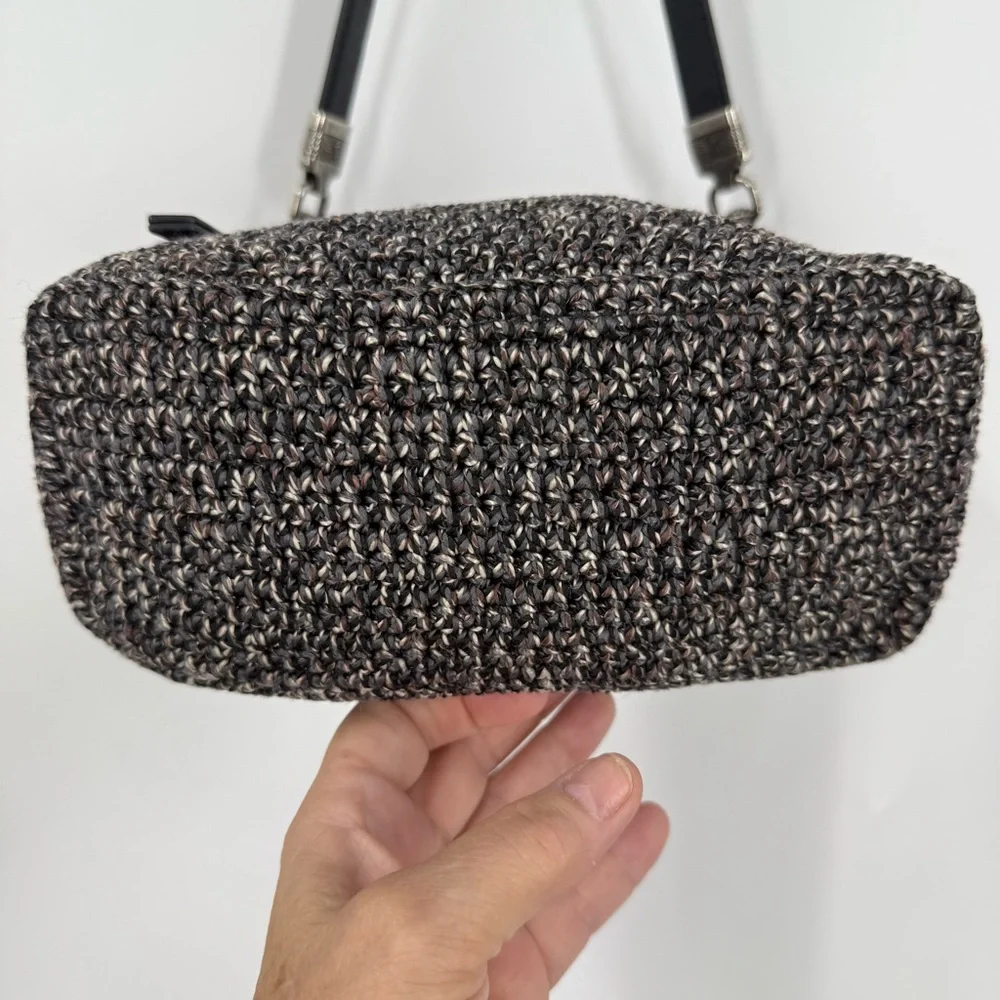 The Sak Indio Crochet : black /white Urban Static Hobo Shoulder Bag
